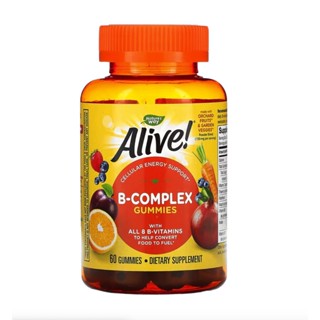 [ วิตามินบีรวม กัมมี่] Natures Way, Alive! B-Complex Gummies x 60 Gummies