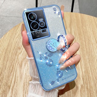 ขายดี เคสโทรศัพท์มือถือ ซิลิโคนนิ่ม ไล่โทนสี พร้อมแหวนขาตั้ง สําหรับ VIVO iQOO 11 Z7x Z7 5G iQOO Z7x 5G 2023 iQOOZ7 5G