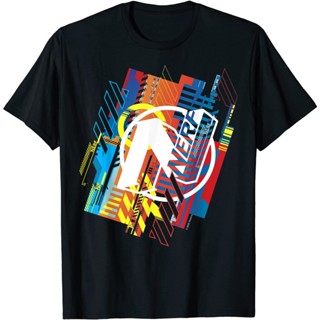 NEXแขนสั้นcrew neckเสื้อยืด พิมพ์ลายโลโก้ Nerf N Glitched สําหรับผู้ใหญ่S-XXXXL