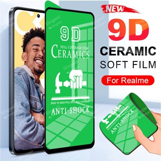 ฟิล์มกระจกนิรภัยกันรอยหน้าจอ แบบนิ่ม 9D สําหรับ Realme C55 C35 C33 C31 C30 C30S C25 C25Y C21 C21Y C20 C17 C15 C12 C11 10 9 Pro 9i