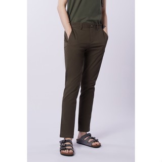 LTD กางเกงชิโน่ ผู้ชาย สีเขียวเข้ม | Chino Pants (Skinny Fit) | 3421