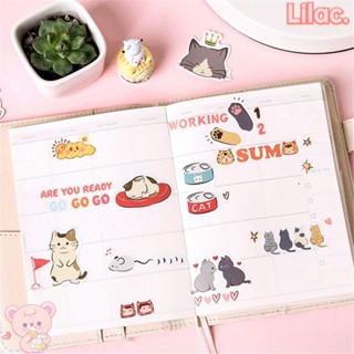 Lilac สติ๊กเกอร์ลายแมวน่ารัก 45 ชิ้น/กล่องสําหรับตกแต่งสมุดไดอารี่ Diy