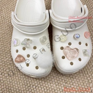 CROCS Jibbitz set（ไม่รวมรองเท้า）  Jibbitz บักเกิลติดรองเท้า Crocs รูปดอกไม้ ก้อนน้ําแข็ง สโนว์บอล ไฮเอนด์ สไตล์แฟรี่ DIY สําหรับตกแต่งรองเท้า