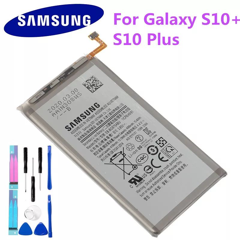 แบตเตอรี่เดิม Samsung Galaxy S10 PLUS S10 + SM-G975F/DS SM-G975U G975W G9750 4000/4100mAh ของแท้ Sam