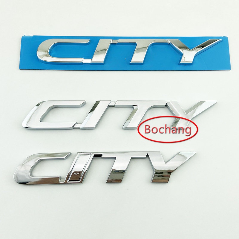 Bochang สติกเกอร์โลโก้ตัวอักษรภาษาอังกฤษ สีเงิน สําหรับตกแต่งรถยนต์ CITY Honda 2006 2014 2018
