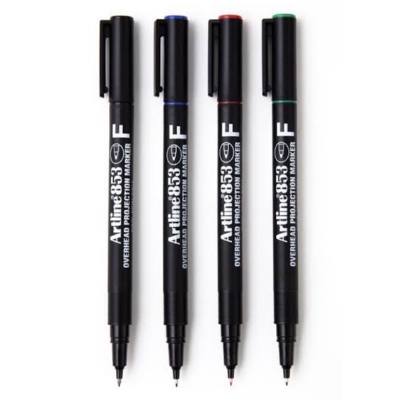 ปากกาเขียนแผ่นใสลบไม่ได้ ARTLINE F รหัส EK-853 หัว 0.5มม. (ราคาต่อด้าม)