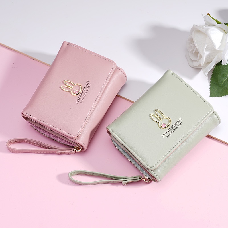 กระเป๋าสตางค์ ใบสั้น ใส่เหรียญได้หลายใบ 70% อเนกประสงค์ แฟชั่นเรียบง่าย สไตล์เกาหลี สําหรับผู้หญิง 2023
