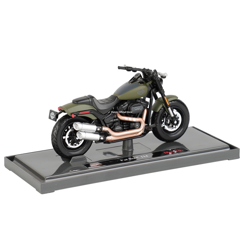 โมเดลรถจักรยานยนต์ Maisto 1:18 Harley-Davidson 2022 Fat Bob 114 Die Cast Vehicles ของเล่นสําหรับเด็ก - รูปที่ 5