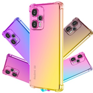 เคสโทรศัพท์ซิลิโคน TPU แบบนิ่ม ไล่โทนสี กันกระแทก สําหรับ Redmi Note 12 Turbo Redmi Note 12 Pro Plus POCO F5 Pro F5PRO F5 5G