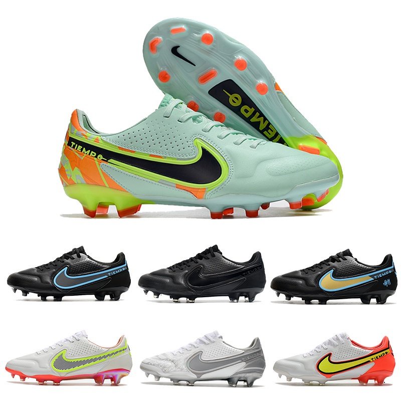 รองเท ้ าฟุตบอล Nike2625 Tiempo Legend 9 Elite FG Football Boots Society Soccer Soccer Shoes Shoe Watertight