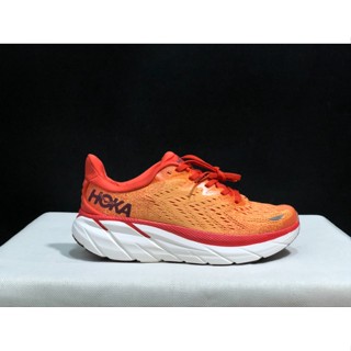 ขายดี รองเท้าผ้าใบ HOKa ONE ONE Clifton 8 ดูดซับแรงกระแทก สีส้ม 2023