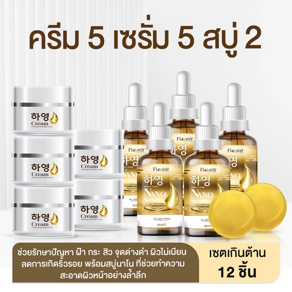 แจกโปร ส่งฟรี Hayeong + Serum Nano + Soap ฮายอง ครีมฝ้า เซรั่มสิว สบู่ผิวหน้า บำรุงผิวหน้า หน้าขาว