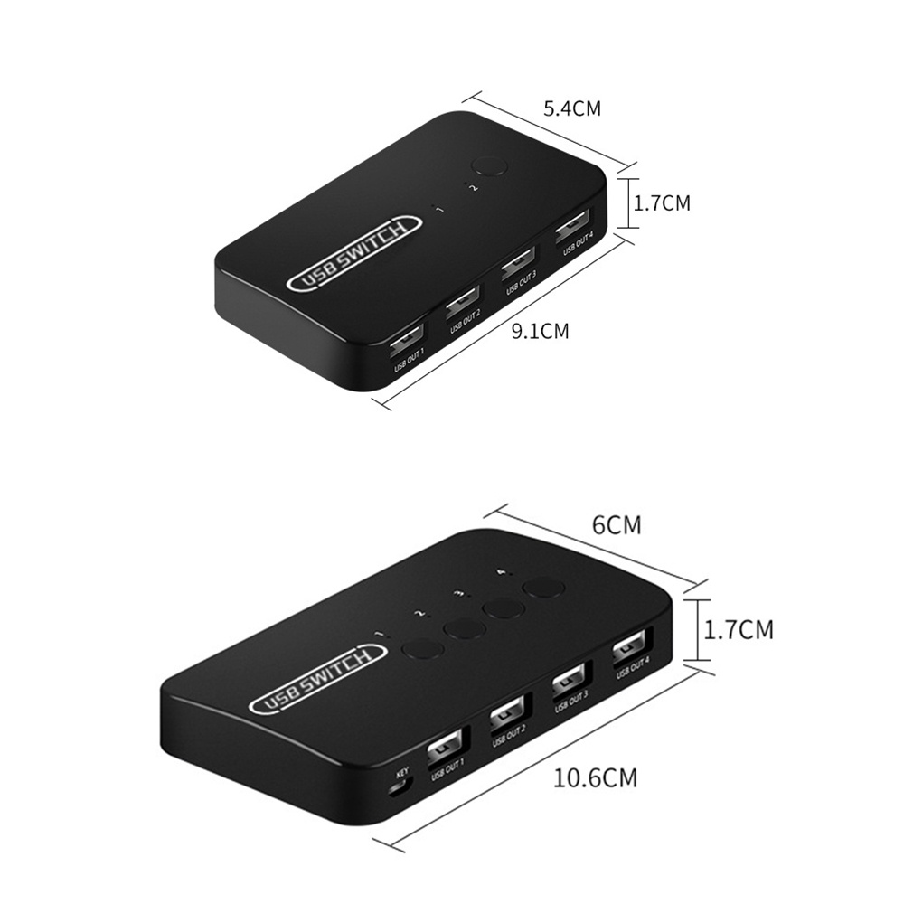อะแดปเตอร์ฮับควบคุม USB KVM USB2.0 4 อินพุต 4 เอาท์พุต สําหรับแล็ปท็อป คอมพิวเตอร์ เครื่องพิมพ์ คีย์บอร์ด เมาส์ มอนิเตอร์
