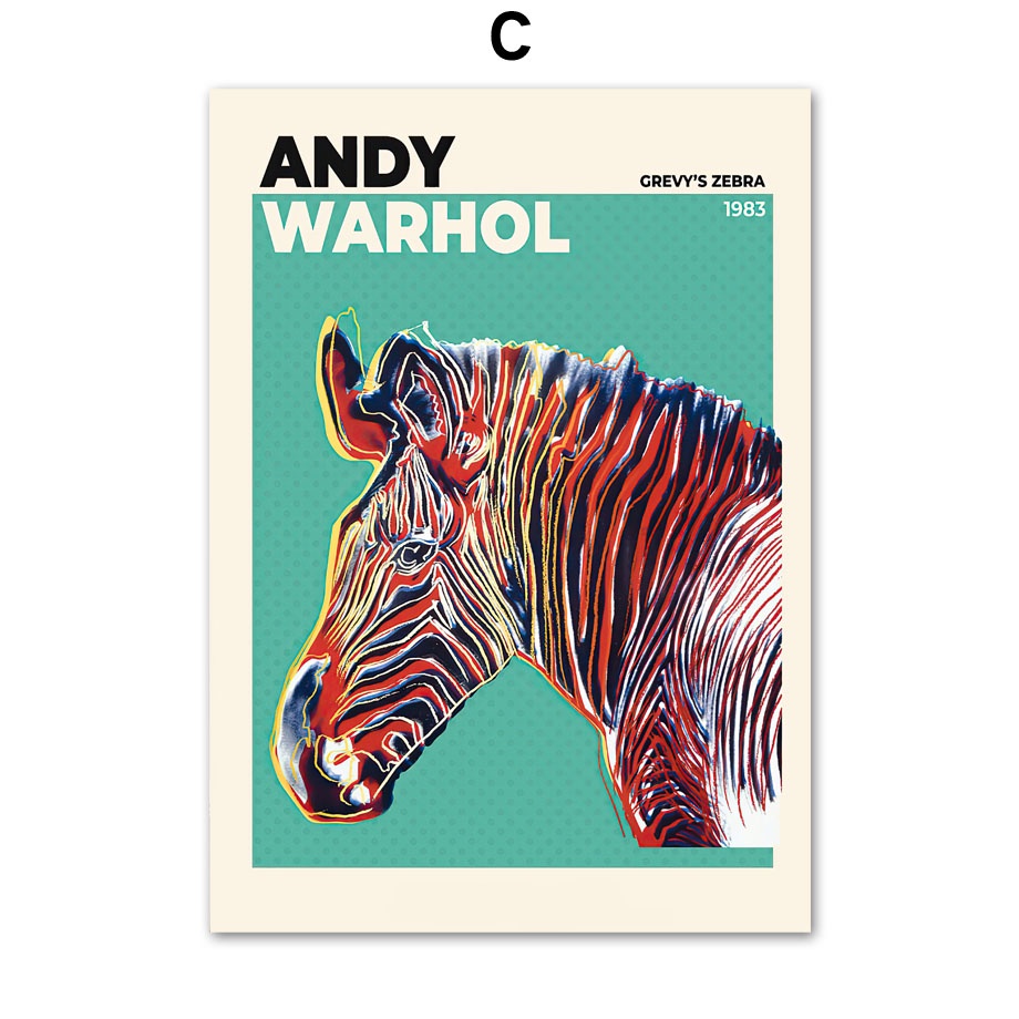 Andy Warhol Cow Zebra Banana Soup Sunset ภาพจิตรกรรมบนผ้าใบ สไตล์นอร์ดิก สําหรับติดตกแต่งผนังบ้าน ห้องนั่งเล่น ราคา ถูกที่สุด ดีลบีเคเค แกลเลอรีภาพที่ 6