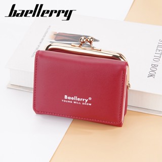 Baellerry ใหม่ กระเป๋าสตางค์ใบสั้น กระเป๋าใส่เหรียญ ใส่บัตรได้หลายคลิป 30% สไตล์เกาหลี สําหรับผู้หญิง 2023