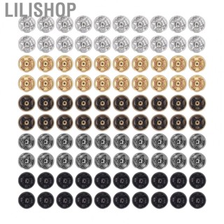 Lilishop Miniature Snap Buttons Doll  Easy To Use Mini Snap Buttons Fasteners 5 Colors 5mm Rust Prevention 100pcs  for Skirts