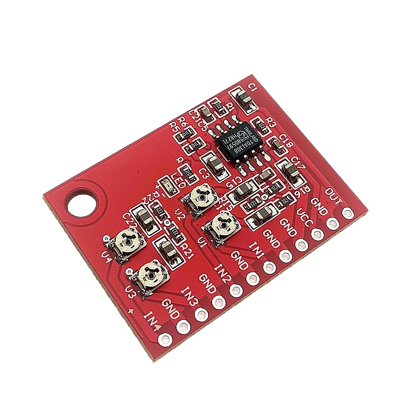 โมดูลบอร์ดผสมเสียงอินพุต โมโน 4 ช่องสัญญาณ Pcbfun Ne5532 Dc6-12v Tda1308 Dc3-6v