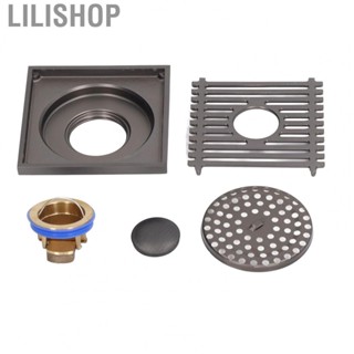 Lilishop Stainless Steel Floor Drain Set Gray Gravity Spring Shower Floor Drain for Balconies