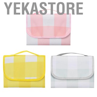 Yekastore Picnic  Nordic Style Plaid Thickened Oxford Cloth Foldable Picnic Mat for Multiplayer Outdoor