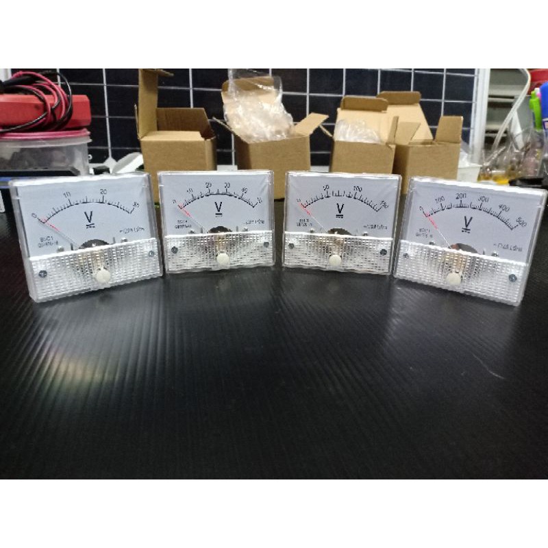 DC Volt meter แบบเข็ม งานโซล่าเซลล์ มีให้เลือกหลายรุ่น 0-600Vdc