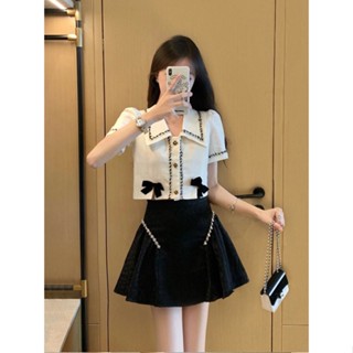 Suit women summer 2023 new socialite temperament small dress fashion high-end skirt two-piece set