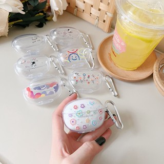 เคสหูฟัง TPU นิ่ม แบบใส ลายการ์ตูนหน้ายิ้ม พร้อมตะขอ สําหรับ Lenovo XT88 XT88
