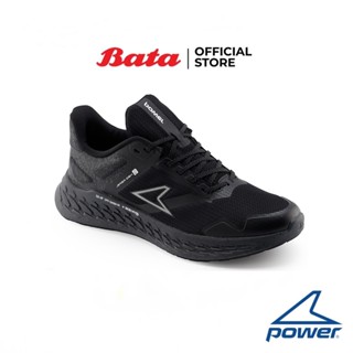 Bata บาจา POWER รองเท้ากีฬาวิ่ง แบบผูกเชือก สำหรับผู้ชาย รุ่น XoRise+500 GT Repel สีดำ รหัส 8186643 สีเขียว 8187643