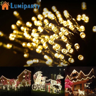 Lumiparty สายไฟ Led 200 ดวง พลังงานแสงอาทิตย์ 8 ฟังก์ชั่น กันน้ํา 22 เมตร สําหรับตกแต่งสวน ระเบียง คริสต์มาส