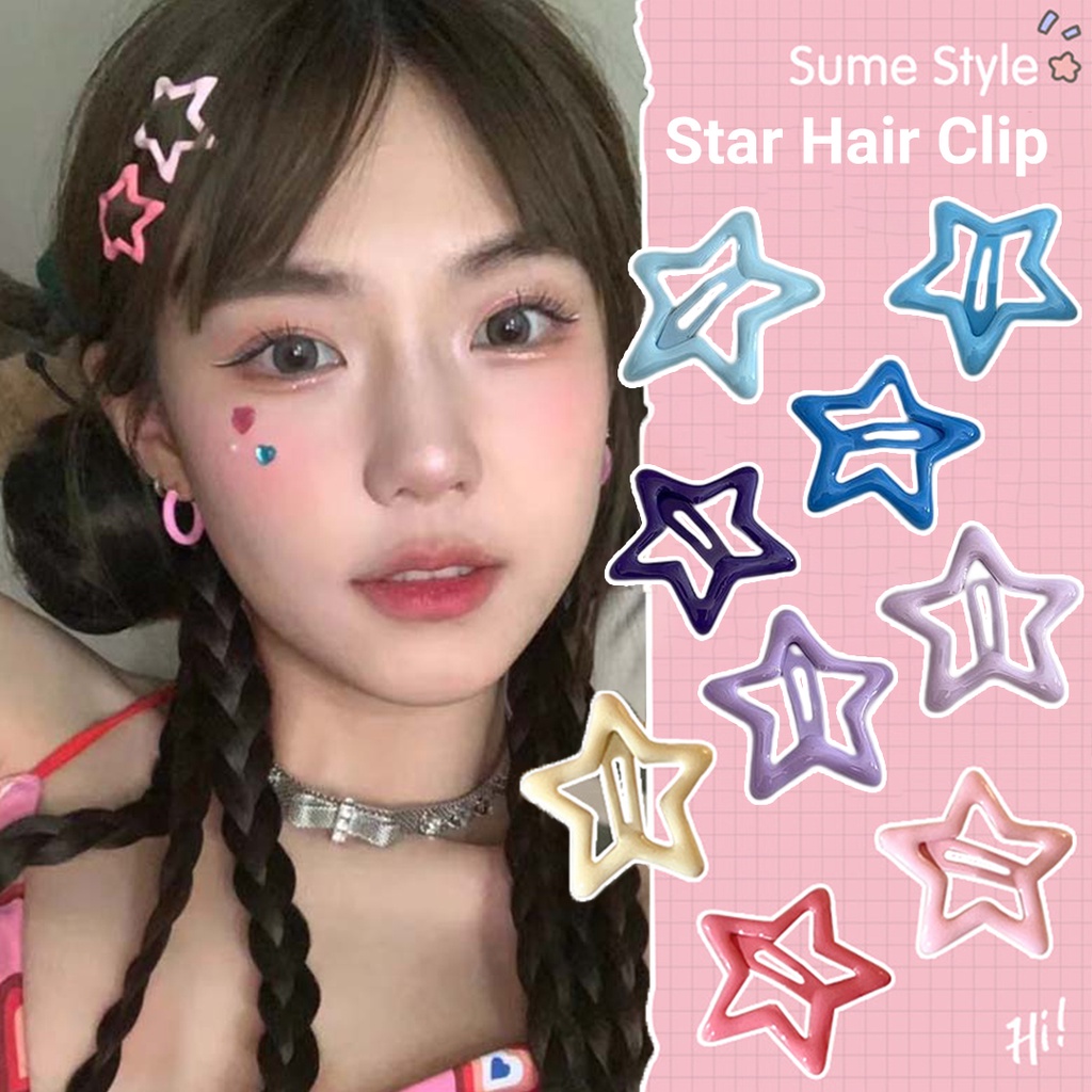 [Featured] กิ๊บติดผมหน้าม้า รูปดาวห้าแฉก สีแคนดี้ น่ารัก สไตล์เกาหลี แฟชั่นยอดนิยม สําหรับผู้หญิง Y2k