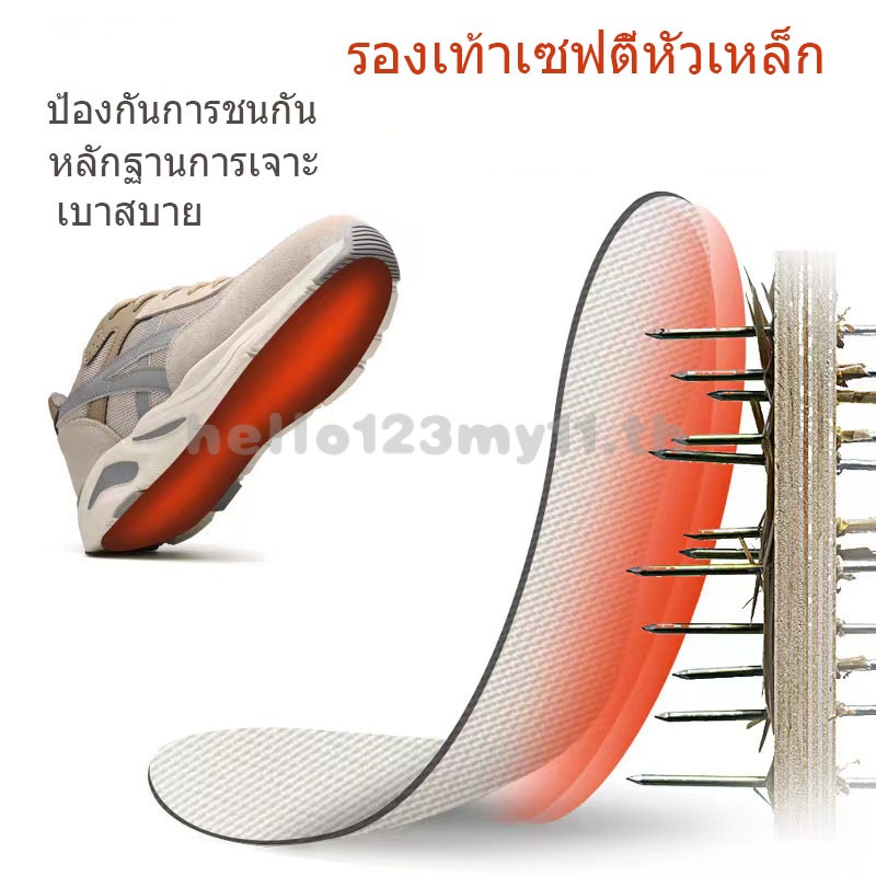 รองเท้าเซฟตี้ หัวเหล็ก ป้องกันการชน ป้องกันการเจาะ สําหรับผู้ชาย และผู้หญิง Ht6x