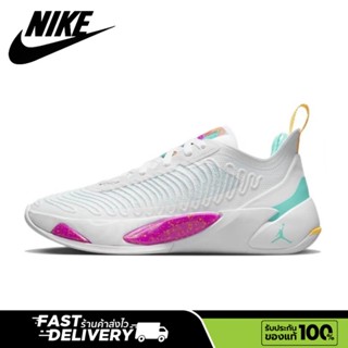 【ของแท้100%💯】Air Jordan Luka 1 PF Low white pink ระบายอากาศ กันลื่น รองเท้าบาส รองเท้าวิ่ง รองเท้าผ้าใบ