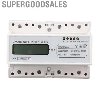 Supergoodsales 3 Phase 4 Wire Energy Meter 7 Digit LCD Voltage Power Current Voltmeter