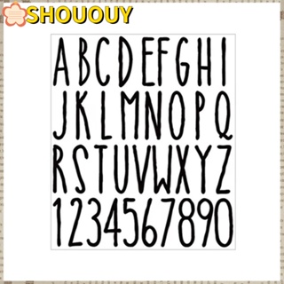 SHOUOUY สติกเกอร์ไวนิล ลายตัวอักษร สําหรับตกแต่งสมุดภาพ