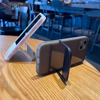 เคสโทรศัพท์มือถือแบบนิ่ม TPU PC ใส พร้อมที่ตั้งวาง เรียบง่าย สําหรับ Vivo Y72 Y52 Y53S 5G V17 Neo S1 Y7S IQOO Neo 8 Pro Neo 7 6 5 3 Lite Z1 Z3