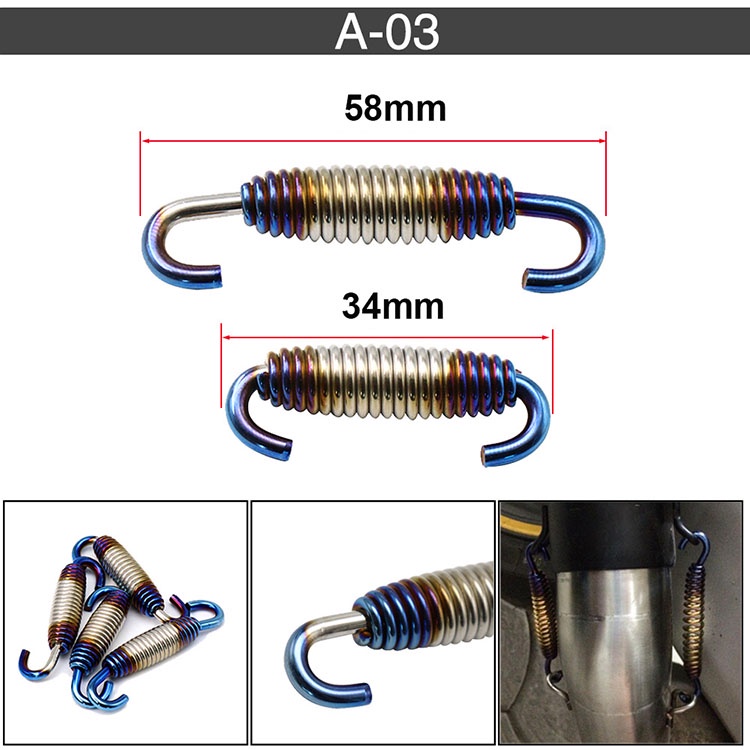 สปริงท่อไอเสียสแตนเลส เกรด 304 แบบหมุนได้ สําหรับรถจักรยานยนต์ - รูปที่ 5