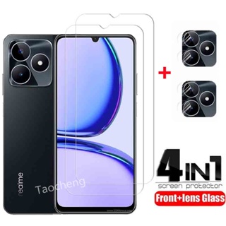 4 in 1 ฟิล์มกระจกนิรภัยกันรอยหน้าจอ แบบใส ป้องกันเลนส์กล้อง สําหรับ Realme C53 Narzo N53 RealmeC53 RealmeNarzoN53 4G 2023