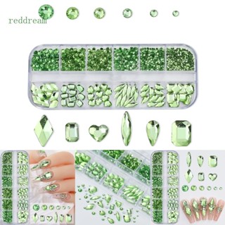 Redd จี้เพชรเทียม รูปอัญมณี ขนาดใหญ่ สีแดง สําหรับตกแต่งเล็บ DIY