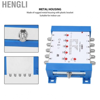 Hengli TV Signal Amplifier  10dB Return Loss High Isolation 100‑240V TV Splitter Signal Booster High Output Level  for Indoor