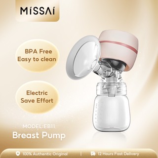 MISSAI EB11 เครื่องปั๊มนมไฟฟ้า แถมจุกนมหลอก ในการดูดได้ 9 ระดับ วัสดุ PPที่นำเข้า ไม่มี BPA ปลอดภัย ไร้กลิ่น Breast Pump