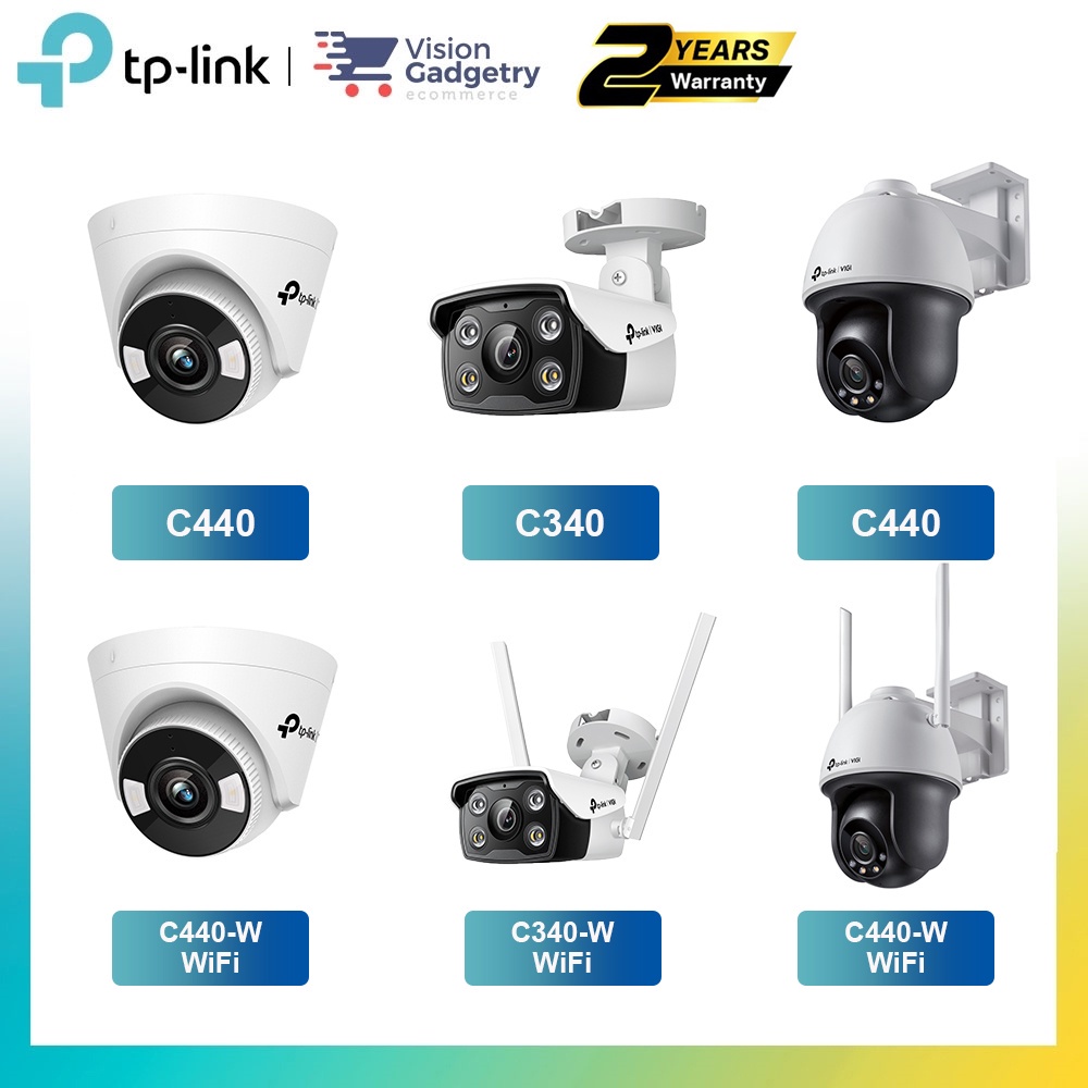 TP-Link VIGI C440 C340 C540 C340i C440i C540-W C440-W C340-W กล้องวงจรปิด 4MP กลางแจ้ง PTZ WiFi Poe 