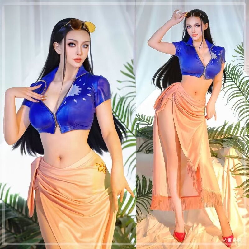 One piece cosplay costume Nico Robin cosplay costume ชุดกิโมโน คอสเพลย์อนิเมะ One piece Nico Robin P
