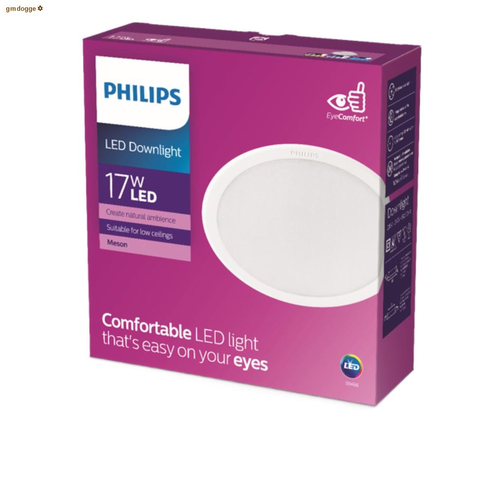 โคมไฟดาวน์ไลท์ Philips Panel LED 17W รุ่น MESON 150 59466 6 นิ้ว