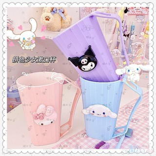 Cute Sanrio Kuromi Melody Mouthwash Cup Bathroom Tumblers High Quality Material Mouthwash Cup Coffee Tea Water Mug Toothbrush Holder Cup M