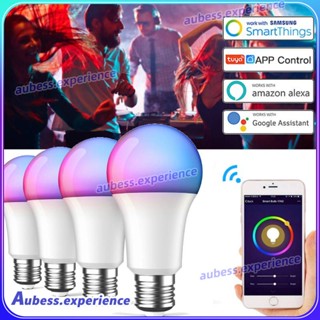 Tuya Wifi Smart Rgbcw Led Light Bulb Lightbulbs E27 9w 220-240v Dimmable Smart Light Bulb Voice Control Work With Alexa Google Home experth