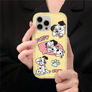 เคสโทรศัพท์มือถือ ซิลิโคนนิ่ม TPU กันกระแทก ลายการ์ตูนลูกสุนัขน่ารัก สีเหลือง สําหรับ IPhone 14 13 11 12 Pro XS Max X XR 7 + 8 Plus