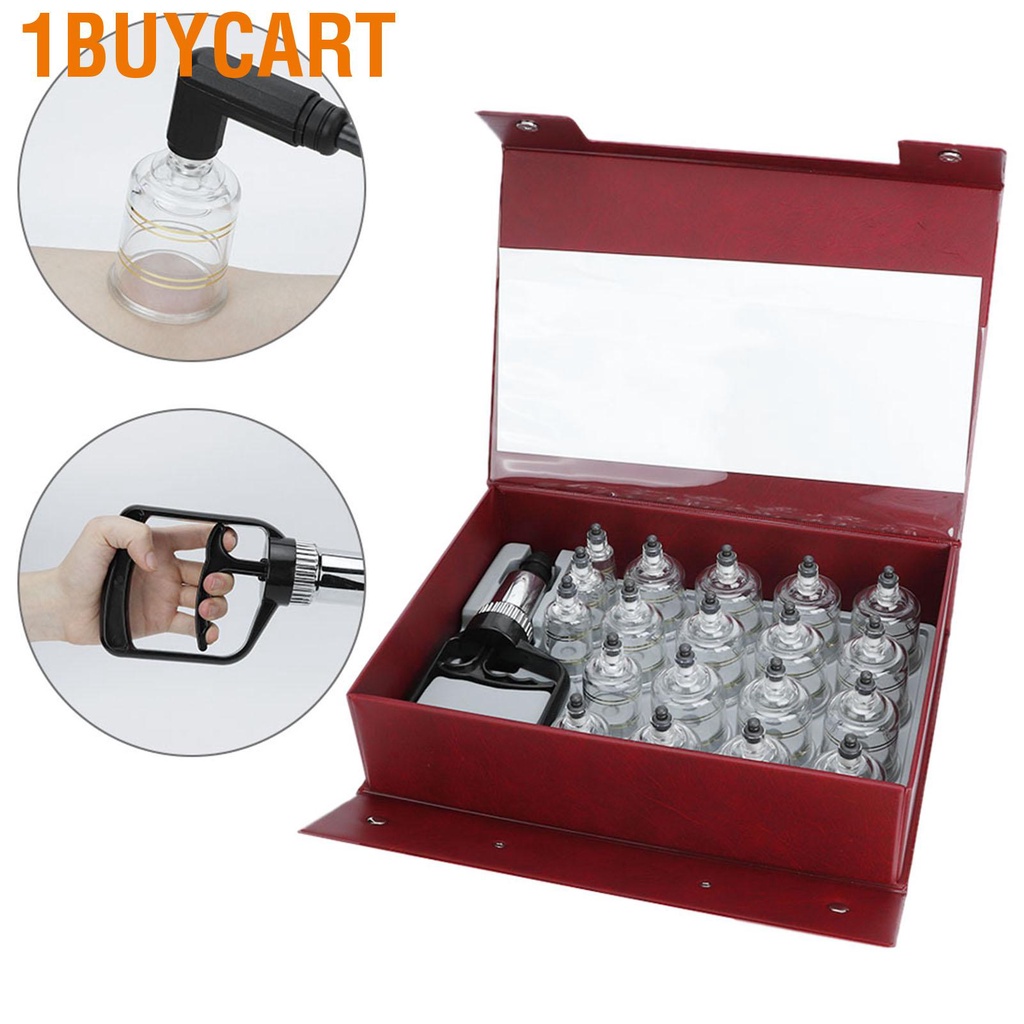 1buycart ถ้วยดูด Jar สูญญากาศ Cupping ชุดนวดบำบัดเครื่องมือนวด!