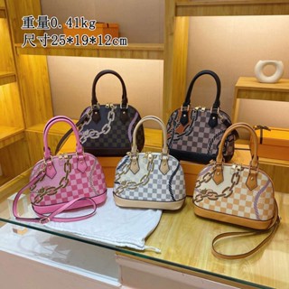 Lv8911 กระเป๋าสะพายไหล่ สะพายข้าง สีตัดกัน หรูหรา สไตล์เรโทร สําหรับผู้ชาย และผู้หญิง