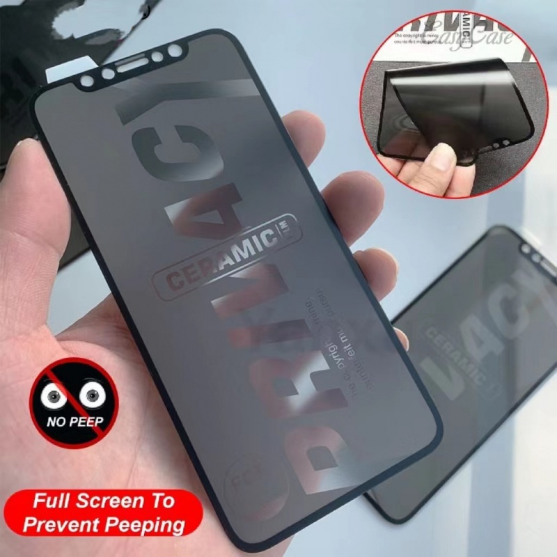 ฟิล์มเซรามิค 3D 9D ป้องกันการแอบมอง สําหรับ IPhone14 13 Pro Max 12 11 XR XS 7 8 Plus