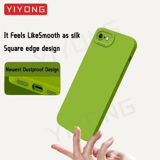 SE 2022 กรณีYIYONGซิลิโคนเหลวสแควร์สําหรับiPhone 7 8 Plus SE 2020 2 3 SE2 SE3 iPhone7 iPhone8 เคสโทรศัพท์
