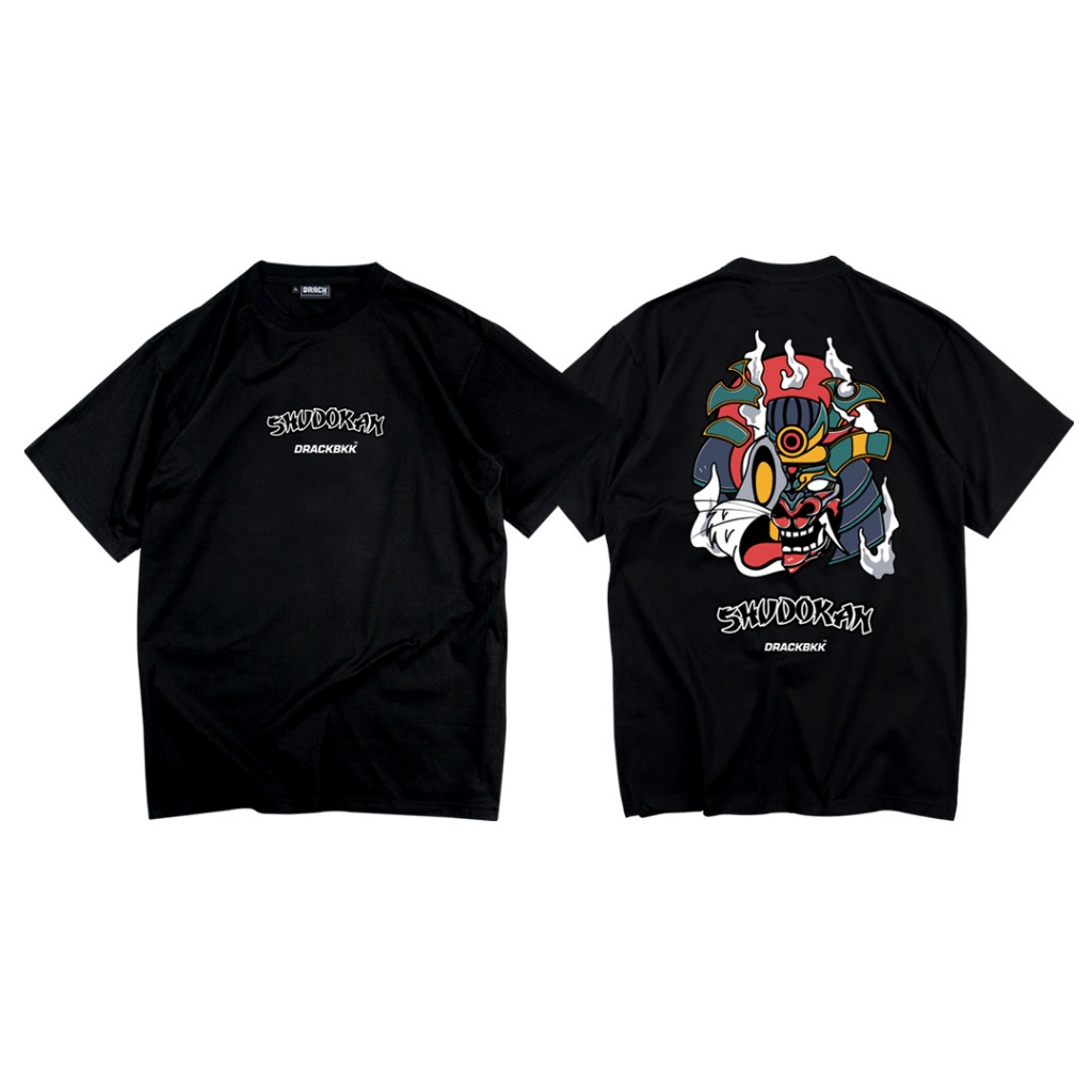 DRACK - SHOGUN สีดำ เสื้อยืดคอกลม